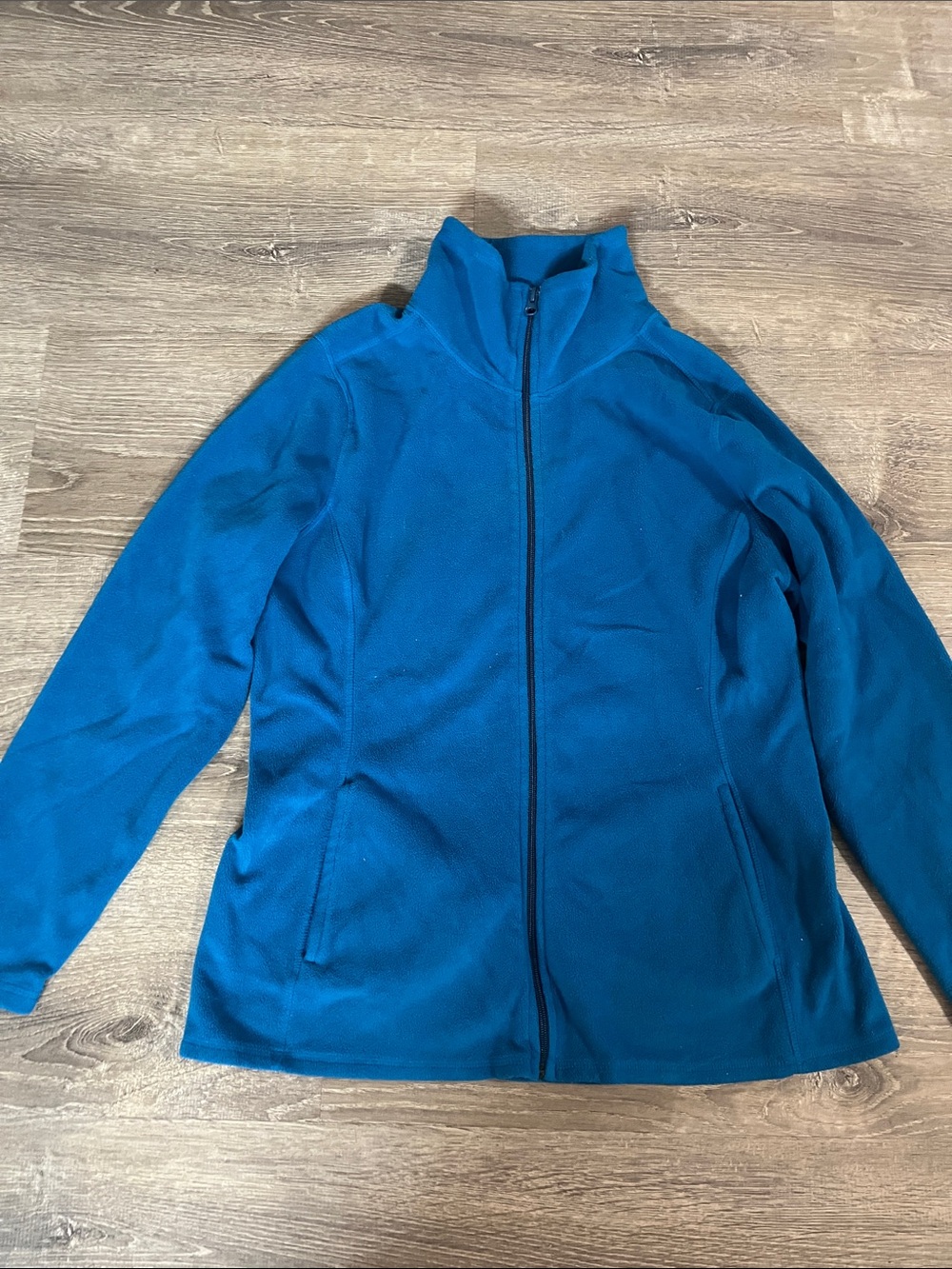 Old Navy Teal Zip-Front Fleece Jacket
